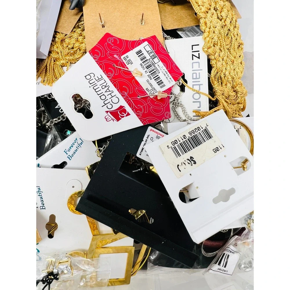 Mystery Jewelry Assorted New Necklace, Bracelet, Earring Lot of 3Lbs Wearable - Picture 5 of 16